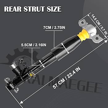 Kalmaegee 2PCS Rear Shock Strut Absorbers Compatible with